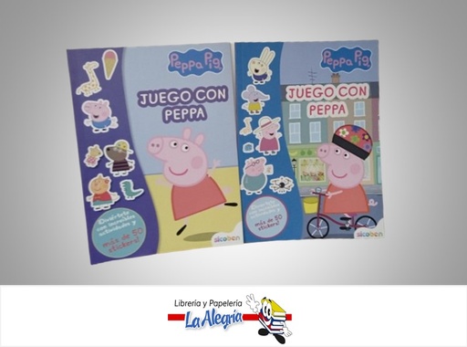 [6014417165126] MI LIBRO JUEGO CON PEPPA PIG CON STICKERS MARCA SICOBEN
