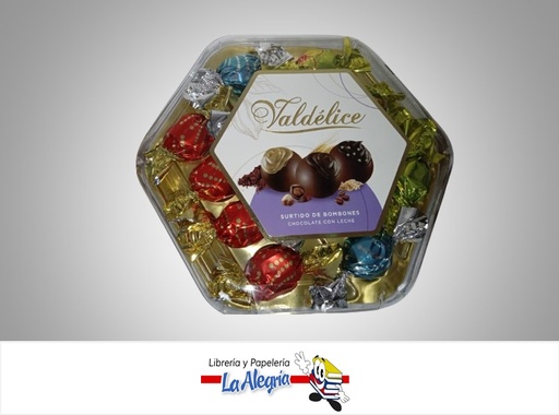 [8426388900718] BOMBOM DE CHOCOLATE CON LECHE HEXAGONAL 150 G , PAQ 12 UND MARCA AVELLO