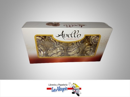 [8437016512180] BOMBOM DE CHOCOLATE CON AVELLANA 100 G , PAQ 8 UND MARCA AVELLO
