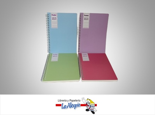 [6937544360717] LIBRETA ESPIRAL DW10654 60 HOJAS CON SEPARADORES A5 21X15CM MARCA FOSKA