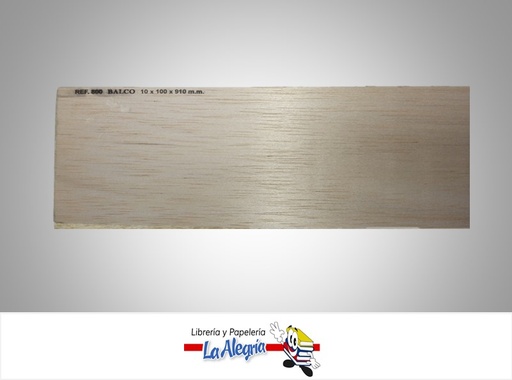 [800] MADERA BALSA LAMINA 10X100X910 MM MARCA COBALSA