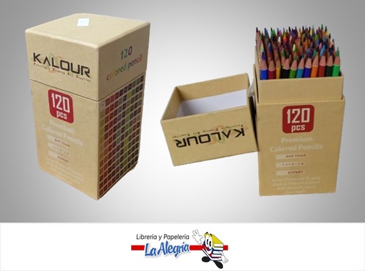 [KAL120BOX] LAPICES DE COLORES CAJA 120 COLORES MARCA KALOUR