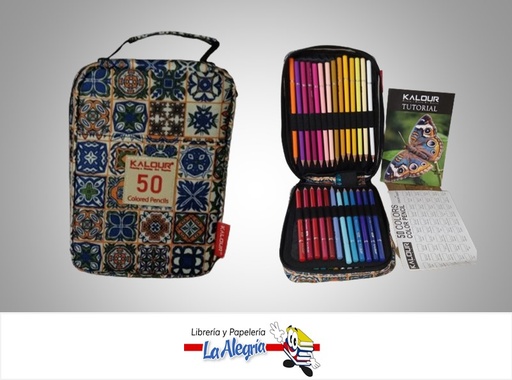 [KAL50BOL] LAPICES DE COLORES BOLSO DE 50 UNIDADES MARCA KALOUR