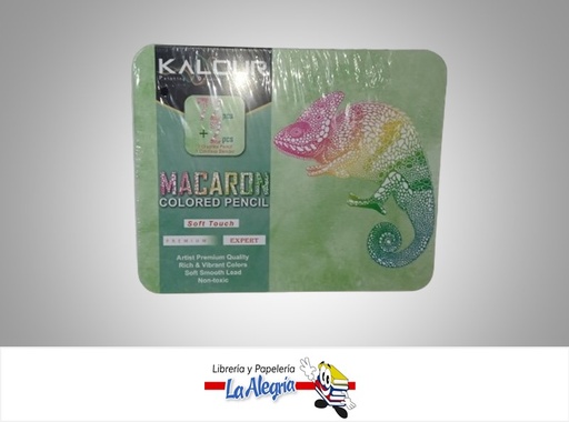 [KALA72+2] LAPICES DE COLORES MACARON LATA VERDE 72+2 COLORES MARCA KALOUR