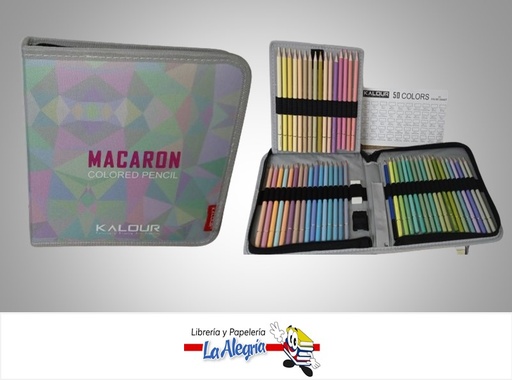 [KAL50BMC] LAPICES DE COLORES MACARON BOLSO PASTEL 72 COLORES MARCA KALOUR