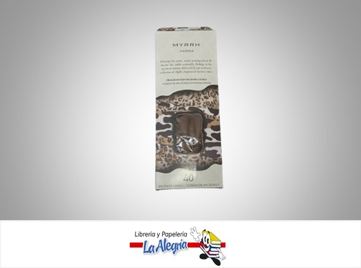 [818326013129] CONOS INCIENSO 40 PZAS MIRRA MARCA FLORA CASSIQUE