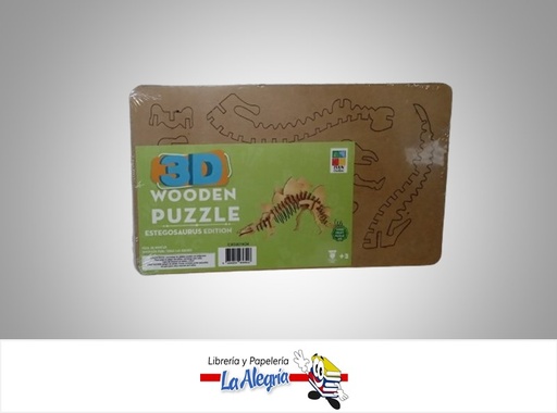 [684659936516] ROMPECABEZA 3D ESTEGOSAURUS MADERA MARCA FUUN