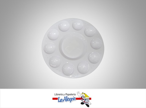 [7591213015941] PALETA PLASTICA REDONDA 8010034; 10 COLORES MARCA SYSABE