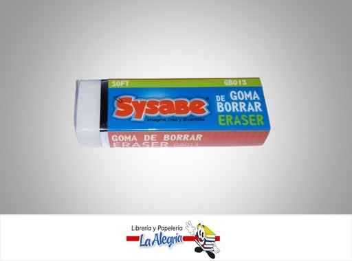 [7591213018157] BORRADOR ESCOLAR SUAVE GB013 UND MARCA SYSABE