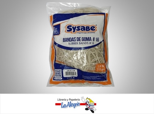 [5600575442974] LIGA DE GOMA N° 18 LM18114W; 113 GR BLANCA MARCA SYSABE