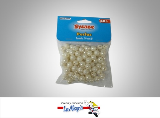[7591213015309] PERLAS 8410023 10MM ø PAQ 40 Grs. MARCA SY SABE