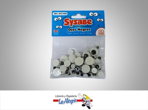 [7591213013954] OJO LOCO 8421000 TAMAÑO SURTIDOS  PAQUETE 72 PZA MARCA SYSABE