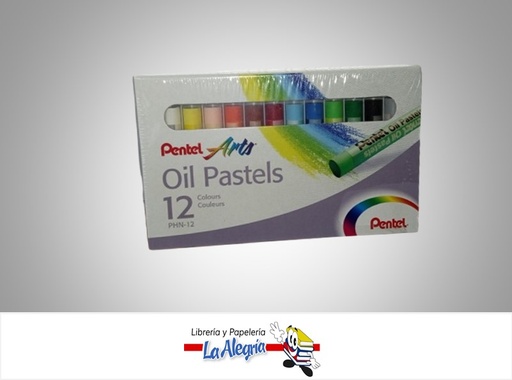 [4711577003573] TIZA PASTEL BLANDA PHN-12U; 12 COLORES MARCA PENTEL
