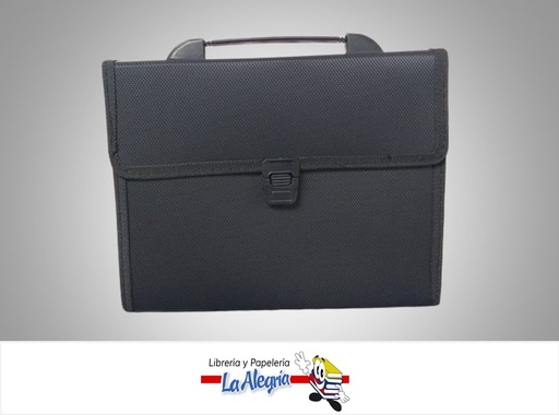 [7592302004808] ARCHIVADOR PLASTICO SINFONIA TEXTURIZADO KF412TL CON BROCHE 12 SEPARADORES CARTA NEGRO MARCA ITECA