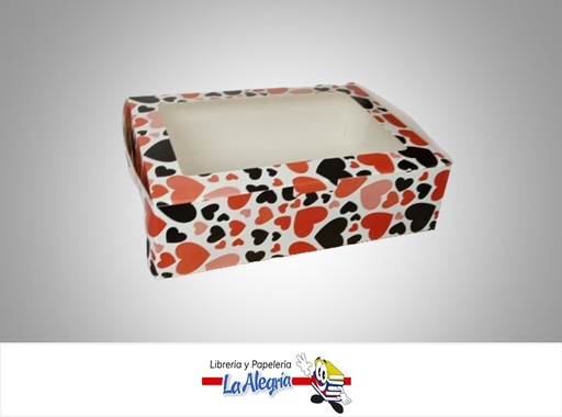 [TOS5AMTACV] CAJA DE REGALO TOSCANA N°5 AMORE CON VISOR TIPO A 8.5X21X29.5 CM CORAZONES MARCA PRESTO PACK