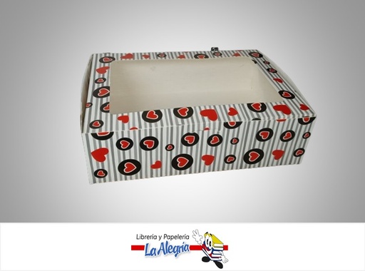 [TOS5AMTCCV] CAJA DE REGALO TOSCANA N°5 AMORE CON VISOR TIPO C 8.5X21X29.5 CM CORAZONES MARCA PRESTO PACK