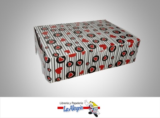 [TOS5AMTCSV] CAJA DE REGALO TOSCANA N°5 AMORE SIN VISOR TIPO C 8.5X21X29.5 CM CORAZONES MARCA PRESTO PACK