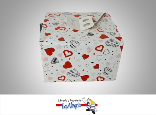 [TREVI2AMTB] CAJA DE REGALO TREVI N°2 AMORE TIPO B 10.2X16X16 CM CORAZONES MARCA PRESTO PACK