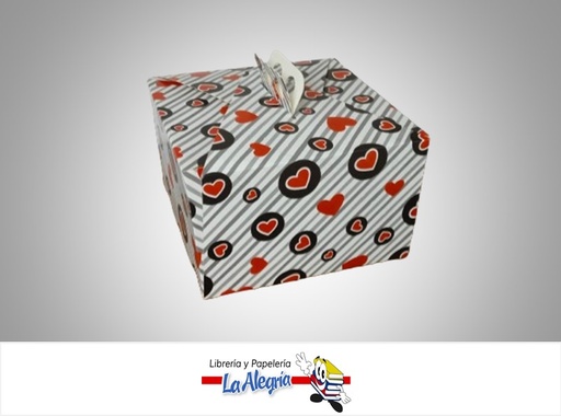 [TREVI2AMTC] CAJA DE REGALO TREVI N°2 AMORE TIPO C 10.2X16X16 CM CORAZONES MARCA PRESTO PACK