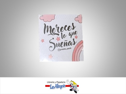 [TOPPER4] TOPPER MERECES LO QUE SUEÑAS 7X7.5CM ESTRELLAS UND MARCA PRESTO PACK