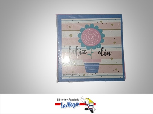 [TOPPER6] TOPPER FELIZ DIA 10X10 CM FLOR UND MARCA PRESTO PACK