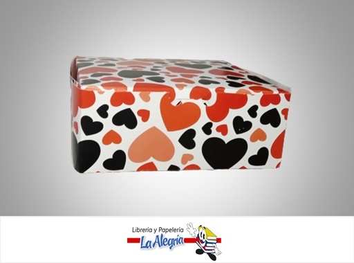 [TOS3AMTASV] CAJA DE REGALO TOSCANA N°3 AMORE TIPO A SIN VISOR 7X15.5X18 CM CORAZONES MARCA PRESTO PACK