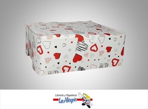 [TOS3AMTBSV] CAJA DE REGALO TOSCANA  N°3 AMORE TIPO B SIN VISOR 7X15.5X18 CM CORAZONES MARCA PRESTO PACK