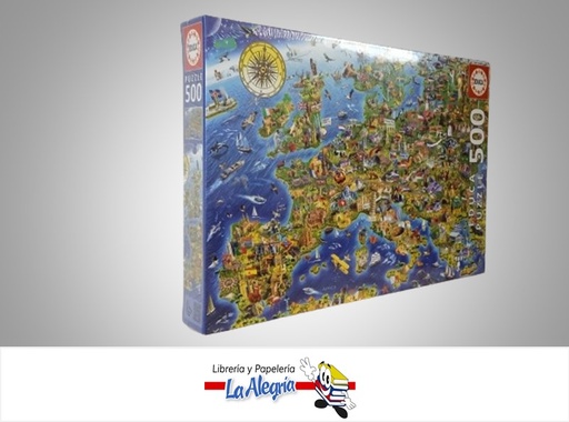 [8412668179622] ROMPECABEZA MAPA DE EUROPA 17962; 500 PZ MARCA EDUCA