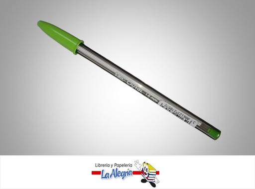 [3086123270572] BOLIGRAFO DURAMAS TRANSPARENTE CRISTAL 1.6MM VERDE UND MARCA BIC