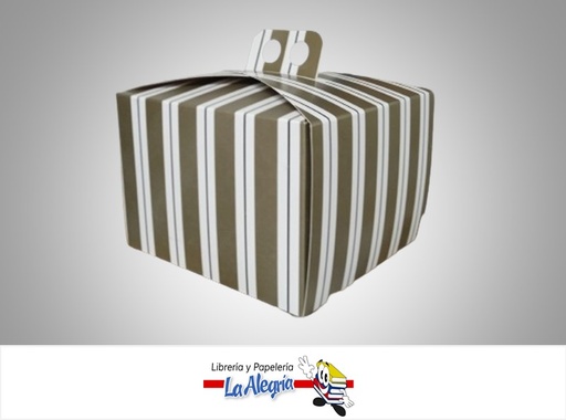 [TREVI2LITF] CAJA DE REGALO TREVI N°2 LINEARE TIPO F 10.2X16X16 CM ORO MARCA PRESTO PACK