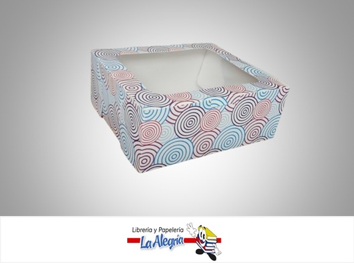 [TOS3PSTBCV] CAJA DE REGALO TOSCANA N°3 PSICHE CON VISOR TIPO B 7X15.5X18 CM CIRCULOS MARCA PRESTO PACK