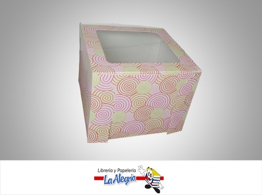 [TOS6PSTACV] CAJA DE REGALO TOSCANA N°6 PSICHE CON VISOR TIPO A 14X18X18 CM CIRCULOS MARCA PRESTO PACK