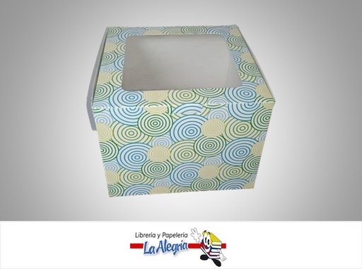 [TOS6PSTCCV] CAJA DE REGALO TOSCANA N°6 PSICHE CON VISOR TIPO C 14X18X18 CM CIRCULOS MARCA PRESTO PACK
