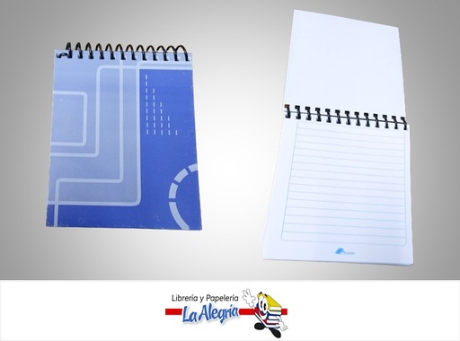 [LIBRETA014] LIBRETA ESPIRAL 1/4 CARTA 80 HOJAS 1 LINEA TAPA DURA MARCA ALINEADOS PT