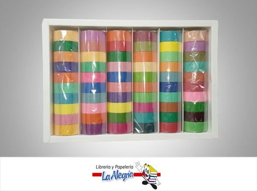[CDWTES07] CINTA WASHI TAPE 8MMX4MM RAINBOW UND MARCA S/M