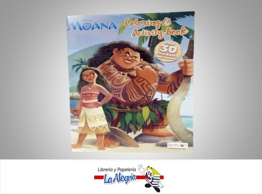 [805219438794] LIBRO COLOREAR MOANA CON STICKERS TEMATICA LIBRO COLOREAR AUTOR BENDON