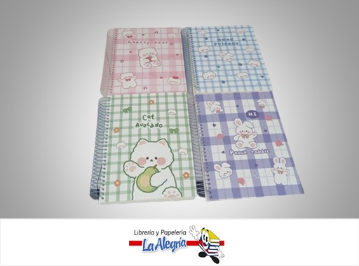 [9780201379785] LIBRETA NOTA ESPIRAL 18.5X25.5 CM ESTAMPADO VARIOS  MARCA S/M