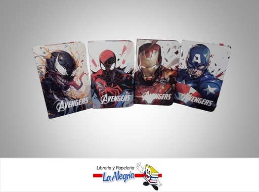 [6330299661922] LIBRETA NOTA EMPASTADA AVENGERS SH-Q6192; 8.5X14CM MARCA  S/M