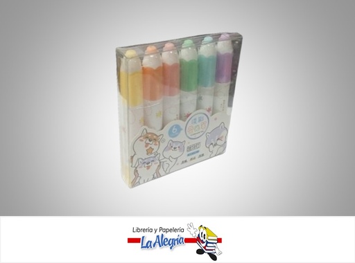 [6972148298264] RESALTADOR EN FORMA DE LAPIZ 921-06 PAQ 6 UND FLUORECENTE MARCA S/M