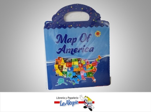 [BA28711] BLOCK APRENDIZAJE MAP OF AMERICA CON CALCOMANIAS MARCA S/M