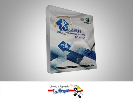 [6974102669219] PINTURA PARA TELA CON PINCEL 12 ML 24 COLORES MARCA MARIES