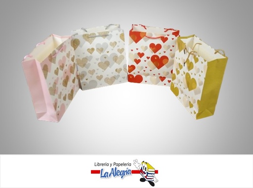 [6978023400036] BOLSA DE REGALO CORAZON EF-234OL-4; 26X32CM MARCA S/M