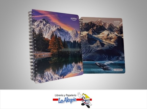 [7453078521206] LIBRETA ESPIRAL 5 MATERIAS PAISAJE ESP-07-5M MARCA POINTER