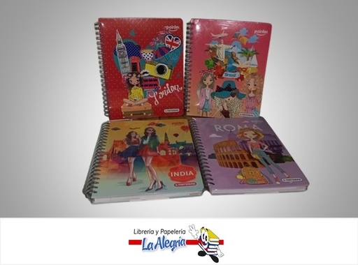 [7453078513409] LIBRETA ESPIRAL 5 MATERIAS MUÑECA ESP-01-5M MARCA POINTER