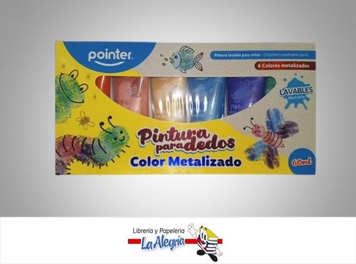 [7453078502694] PINTADEDOS METALIZADA WCT-22123-M 60ML PAQ 6 PZA MARCA POINTER