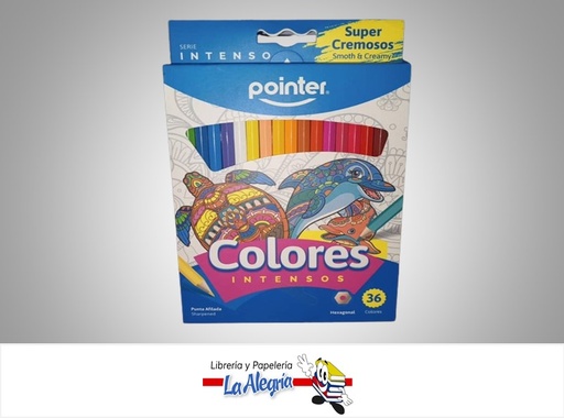 [7453010005733] LAPICES DE COLORES INTENSOS HEXAGONAL BT-HCP-36; 36 COLORES MARCA POINTER