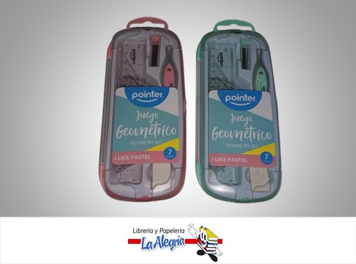 [7453038424011] COMPAS CON JUEGO GEOMETRICO CM-2315 PASTEL MARCA POINTER