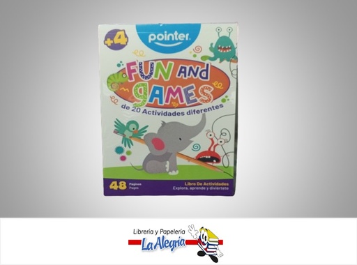 [7453078521121] CUADERNO DE ACTIVIDADES FUN AND GAMES DB-2383 48 PAGINAS MARCA POINTER