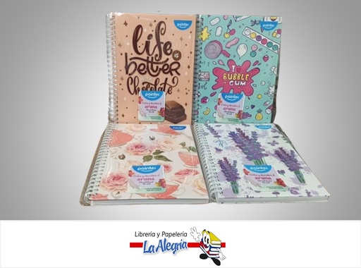 [7453078523552] LIBRETA NOTA ESPIRAL CON AROMA NB-2375; 13X18CM MARCA POINTER