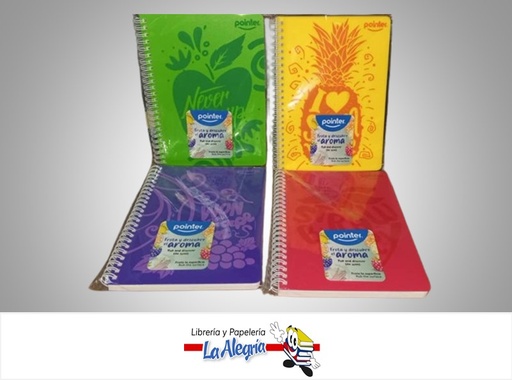 [7453078518985] LIBRETA NOTA ESPIRAL CON AROMA NB-2375; 13X18CM MARCA POINTER